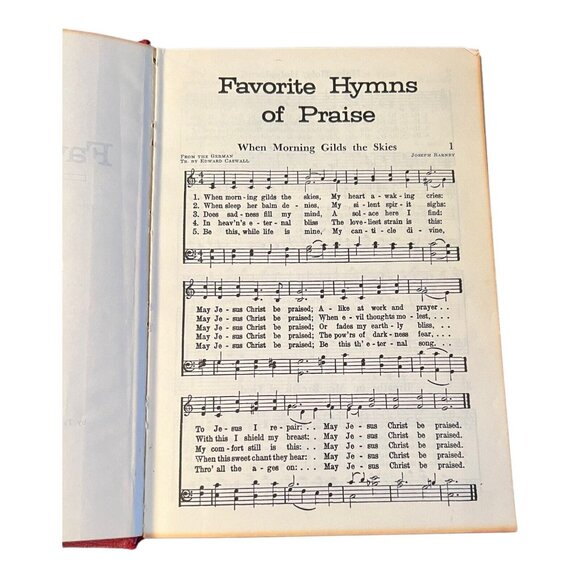 Favorite Hymns Of Praise Red Hardback Hymnal 1968 Tabernacle Publishing - Picture 6 of 7
